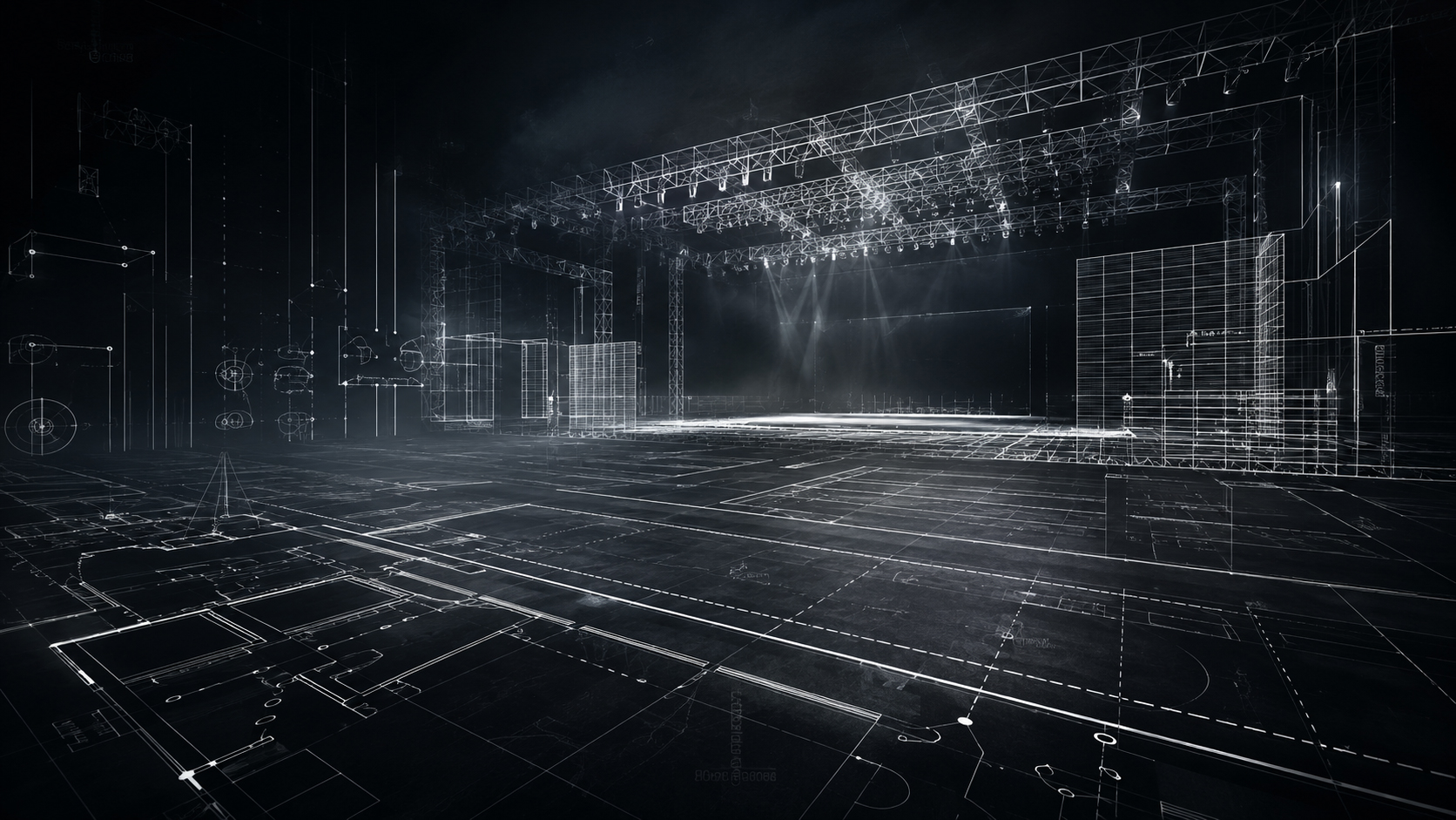 Event stage concept and technical production blueprint by ATWU Creative Hub