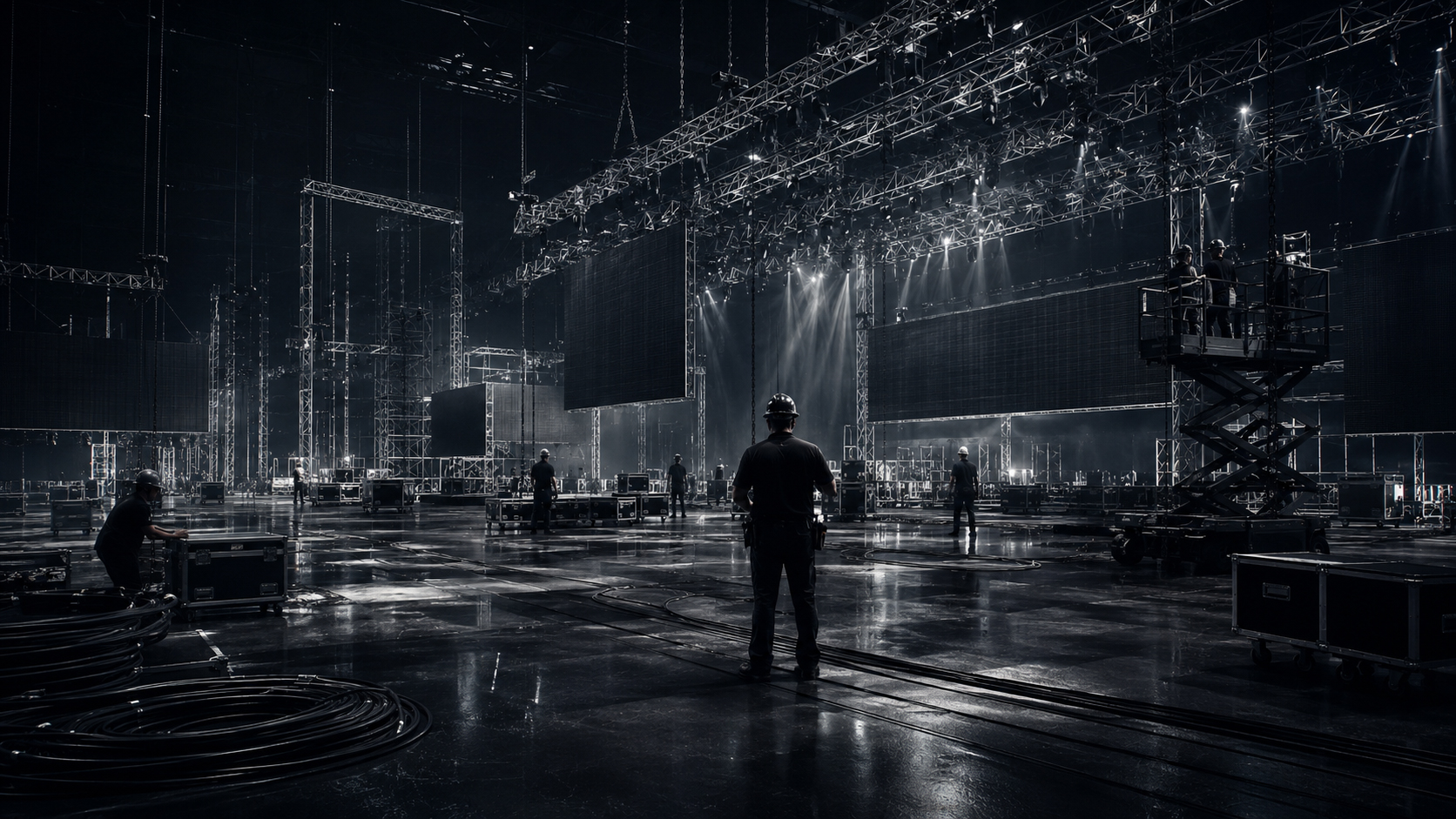 Live event production build and stage preparation by ATWU Creative Hub